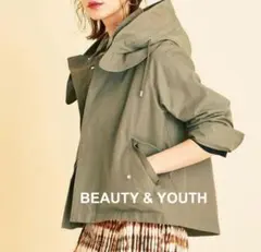 BEAUTY &YOUTH グログランフードマウンテンパーカー2WAY/撥水加工