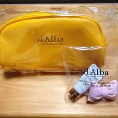 d'Alba★①ポーチ②トーンアップサンクリーム 5ml & キーホルダー