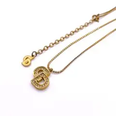 Christian Dior CDロゴ ラインストーン ネックレス ゴールドのサムネイル