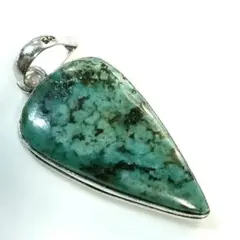 アフリカンターコイズ天然石ペンダント ネックレス ジュエリー シルバー925刻印