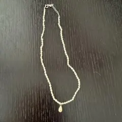 パールビーズドロップネックレス