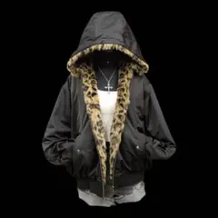 平成ギャル y2k グランジリバーシブル ファーブルゾン レオパード