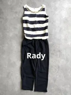 Rady オールインワン ボーダー　サブリナ丈 M ✨美品のサムネイル
