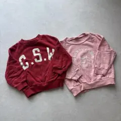 BREEZE chil2 トレーナー 100cm 2枚セット 赤 ピンク