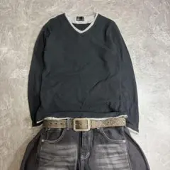 archive grunge v neck y2k