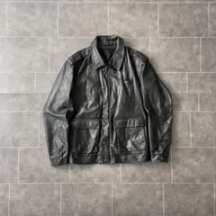 本革 ポリスマンジャケット 90s 古着 ブラック