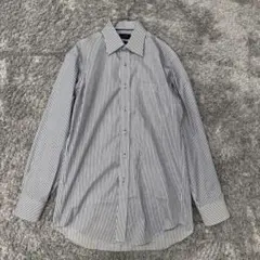 ♡【Immaginazione】L86 紺 ストライプ ビジネスシャツ 綿