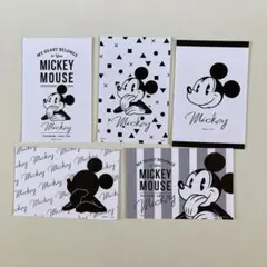 モノクロ　ミッキーマウス ポストカード セット