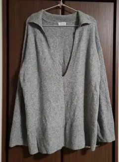 値下げ　LEPSIM グレー Vネック 長袖ニット