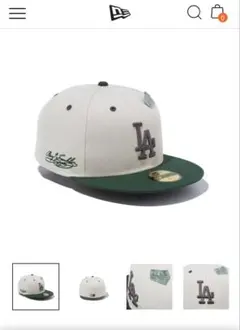 ニューエラキャップ 59fiftyドジャースストーンダークグリーンバイザー