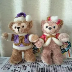 ダッフィー&シェリーメイぬいぐるみバッジ２体セット