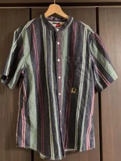 【美品❗️❗️】トミーヒルフィガー 刺繍ロゴ マルチストライプ BDシャツ
