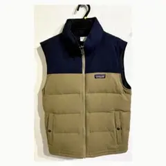 patagonia パタゴニア ダウンベスト XXS ネイビー×カーキ 美品のサムネイル