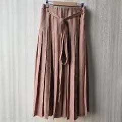 Mila Owen プリーツ スカート リボン付き ピンクベージュ 1 M