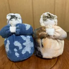 ハンドメイド 布製 人形 2体セットのサムネイル