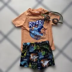 恐竜プリント水着セット 95㎝〜100㎝