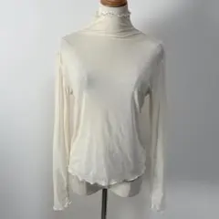 CLEA tシャツ メロウハイネックシアーインナートップス L アイボリー