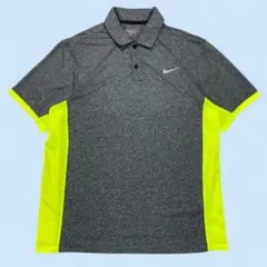 NIKE ナイキ ゴルフ 半袖 ストレッチ ポロシャツ M グレー メンズ