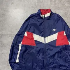 90s ナイキ　スウォッシュ　刺繍ロゴ　クレイジーパターン　ナイロンジャケット