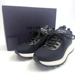 【極美品✨近年モデル】PRADA プラダ ネイビー ブラック スニーカー 厚底のサムネイル