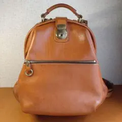 新品同様】 現行 ヘルツ ボンサックリュック ハードレザー チョコ
