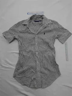 ★ラルフローレン Ralph Lauren ストライプ半袖シャツ レディース