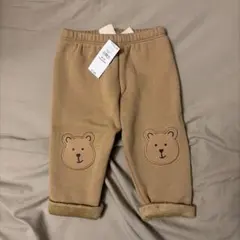 ベージュ クマ刺繍 ボトムス