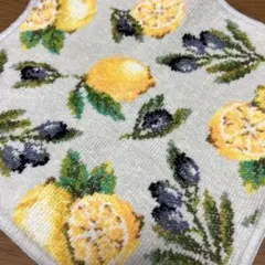 フェイラー　FEILER レモンとオリーブ タオルハンカチ　used品