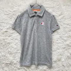 チャンピオン Champion パイル地 半袖 ポロシャツ M グレー