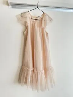 H&M 淡いピンク ノースリーブ ワンピース 130㎝相当