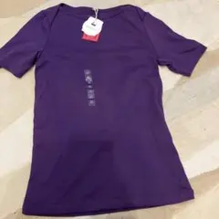 紫色 Mサイズ コットン 半袖Tシャツのサムネイル