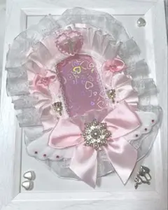 【B8】硬質ケース トレカケース レースデコ 天使　ピンク Snow