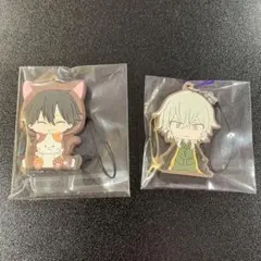 文豪ストレイドッグス　猫耳ラバーストラップ　江戸川乱歩など2点セット