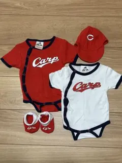 Carp ボディスーツセット ベビー服 0~3ヶ月 60cm 広島カープ 応援服