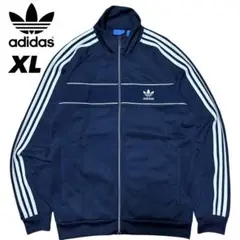 adidas トラックジャケット ブルー 紺 XL