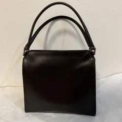 PRADA カーフレザー がま口 ハンドバッグ 黒 21cm 31cm - メルカリ