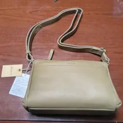 Dakota　べージュ レザー ショルダーバッグ