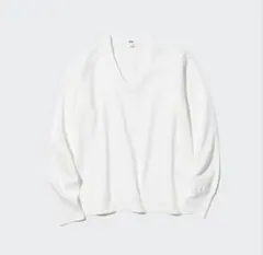 【ユニクロ】ウォッシャブルコットンVネックセーター（長袖）