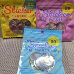 フレークシール お菓子パッケージ ホログラム amifa 20個入×3