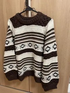 【新品未使用】スタジオクリップ 柄ニット