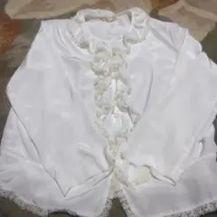 お値下　ピンクハウス　美品ホワイトフリルいっぱいブラウス