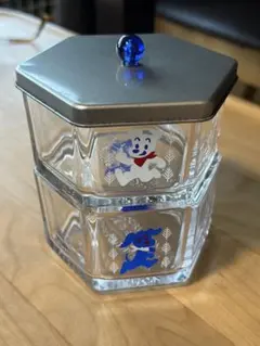 昭和レトロ ミスタードーナツ ミスド景品 二段式ガラス容器