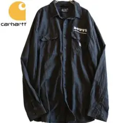 【Carhartt】長袖シャツ　茶　2XL★