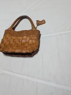 robita☆ロビタ ヴィンテージ レザーバッグ フラワー刺繍入り 日本製 