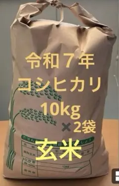 令和7年度山口県産　コシヒカリ玄米10㎏✖️２袋20Kg③のサムネイル