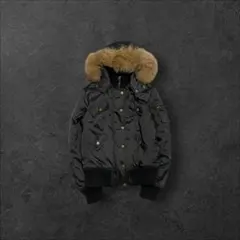 00s archive 短丈 ファー ミリタリージャケット N-2B y2k 黒