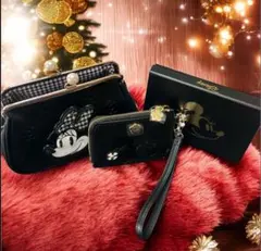 ディズニー×マリークワントがま口ポーチ＆フラメントケースセット♡新品