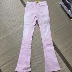激レア‼️早い者勝ち‼️GUAPI スタックドデニムパンツ ピンク - メルカリ