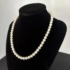 アコヤパール あこや真珠 パールネックレス シルバー金具 刻印有り 6.8mm