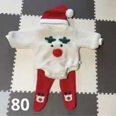 クリスマス衣装　80サイズ　サンタロンパース　コスプレ